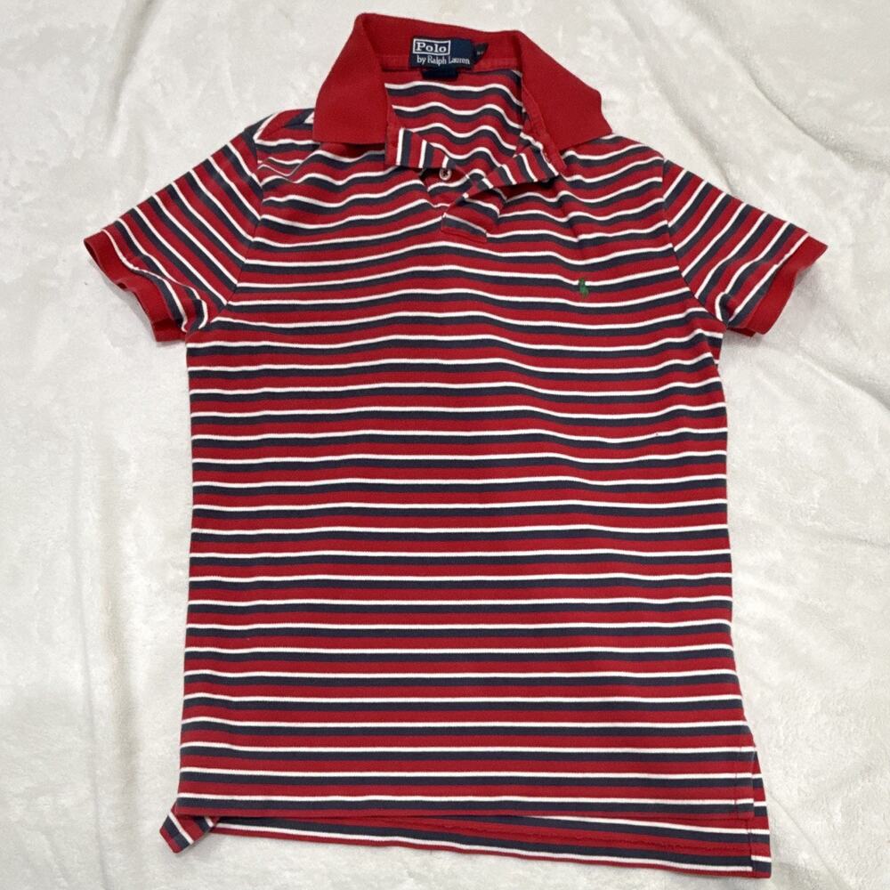 Vintage Polo Ralph Lauren Men’s Polo Shirt M Regular Red/Navy/White Striped